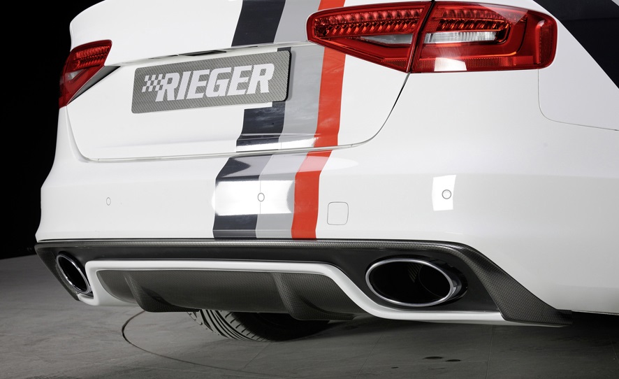 Achter Skirt zonder invoeging Audi A4 Rieger