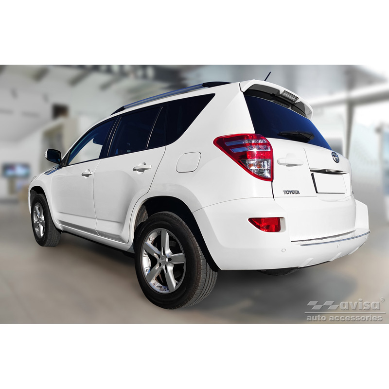 Stainless Steel Rear bumper protector  Toyota RAV-4 III 2005-2008 & FL 2008-2012 'Ribs' (only suitable without spare wheel)