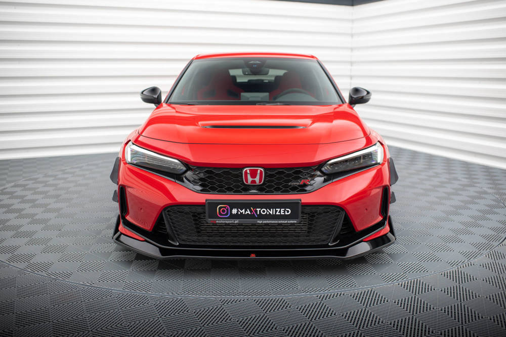 Voorspoiler V.1 met Canards Honda Civic Type-R Maxton Glans Zwart