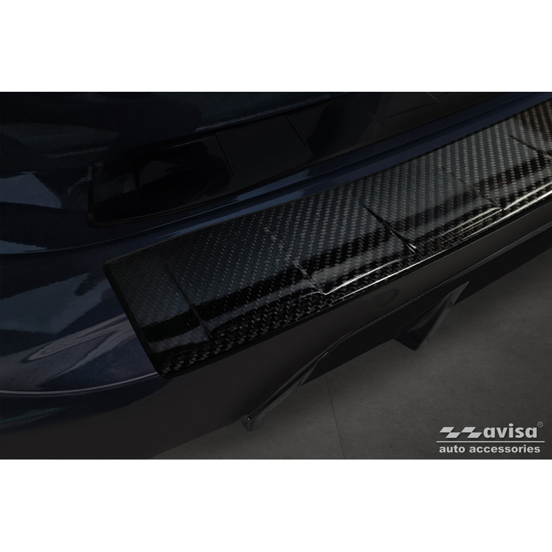Real 3D Carbon Rear bumper protector  BMW 3 Touring (G21) Facelift 2022- 'Ribs'