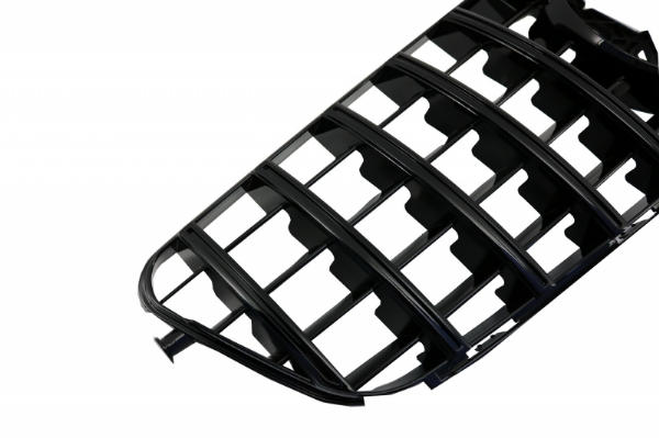 Grill Mercedes C-klasse W204 S204 GT Look Panamericanan Glans Zwart