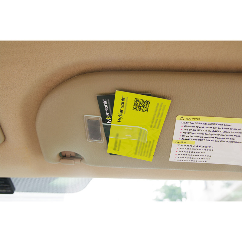 Universal Ticket Clip/Bank Card/Parking Card Holder 75x40x2mm - Self-adhesive - Set of 2 pieces