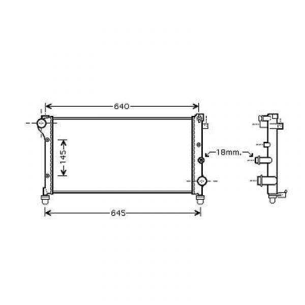 Radiator FIAT PANDA 03->> 1.1/1.2/1.3JTD +AC