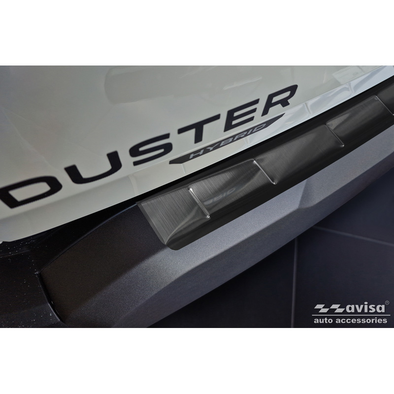 Black Stainless Steel Rear bumper protector  Dacia Duster III 2024- 'Ribs'