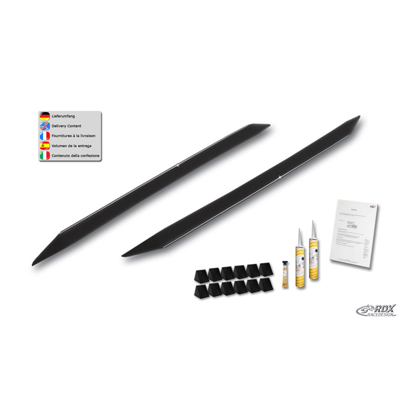 Side skirts 'Slim'  Seat Leon (KL) 2020- incl. Sportstourer. (ABS glossy black)