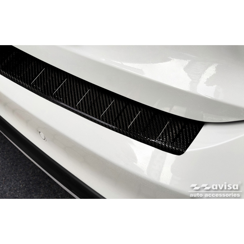 Echt 3D Carbon Achterbumperprotector  Ford Focus Hatchback 5-deurs (incl. ST-Line) 2018-2021 & Facelift 2021- 'Ribs'