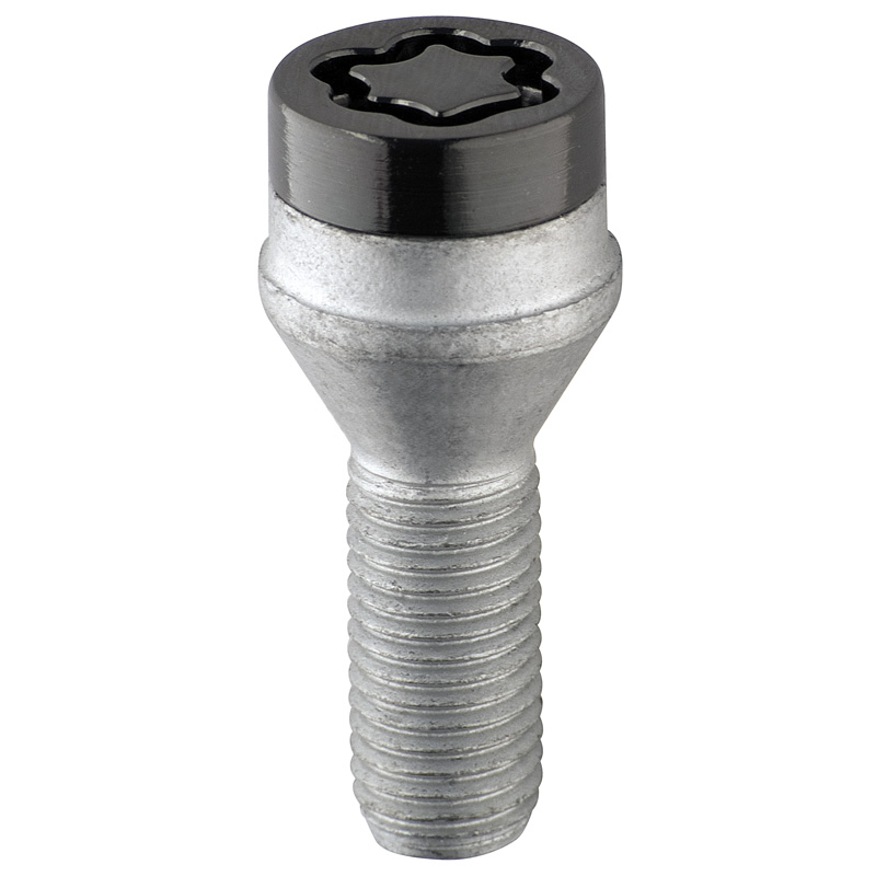 McGard Wheel locking bolts M12x1.50 Black - Conical - Length 25.5mm (17mm hex)