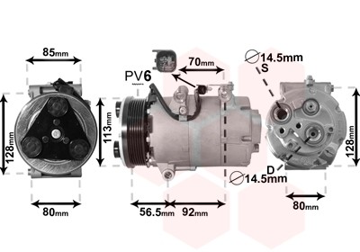 AIRCO COMPRESSOR FORD FOCUS 11/04 > 01/08 1.8 TDCi Type Visteon