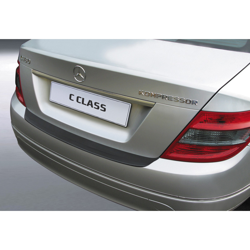ABS Rear bumper protector  Mercedes C-Class W204 Sedan 2007-2011 Black