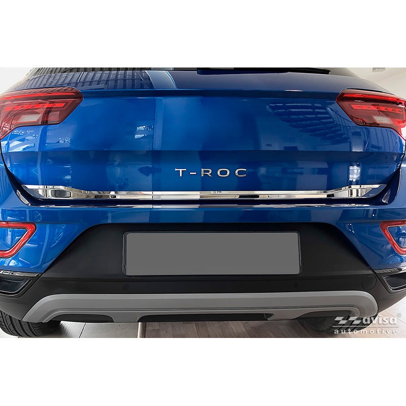 Avisa Chrome Stainless Steel Trunk Tailgate Trim Cover  Volkswagen T-Roc 2017-2022 & Facelift 2022-2025 (incl. Cabrio)