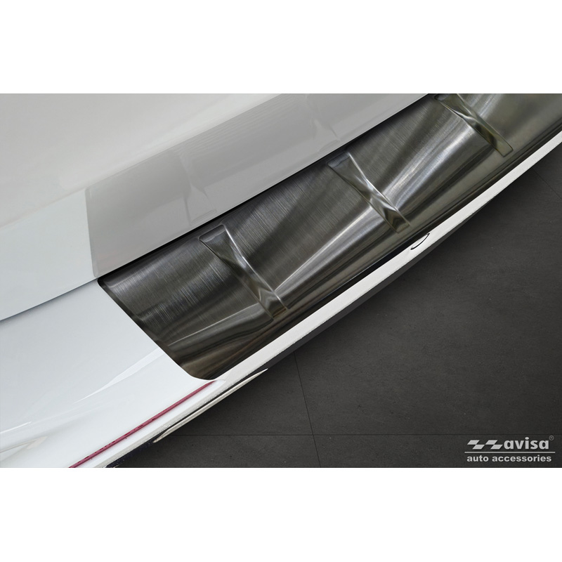 Black Stainless Steel Rear bumper protector  Mercedes E-Class (S214) Estate 2023- 'Ribs'
