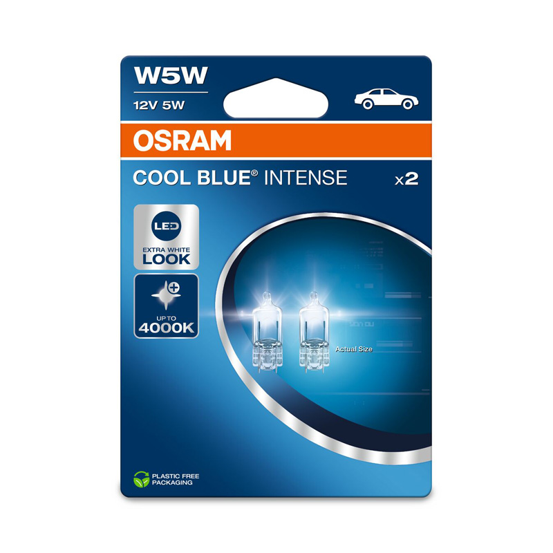 Osram Cool Blue Intense NextGen Halogen bulbs - T10 - 12V/5W - set of 2 pieces