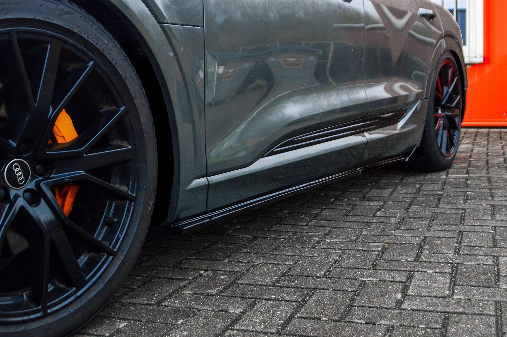 Zijskirts Audi E-Tron S-Line IN Tuning Glans Zwart