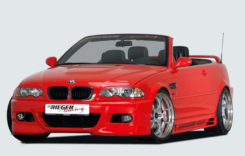 Spoilerzwaard Carbon Look voor voorbumper BMW e46 M3-Look Rieger