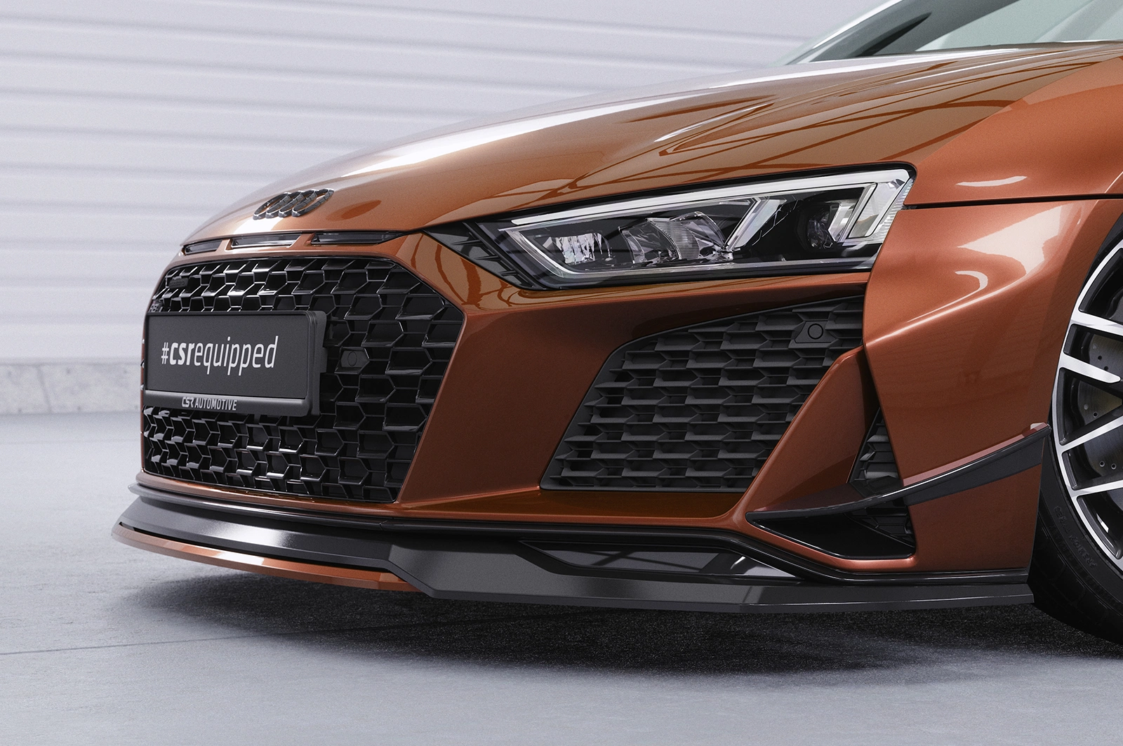 Voorspoiler Audi R8 (Typ 4S) Glans Zwart – CSR Automotive