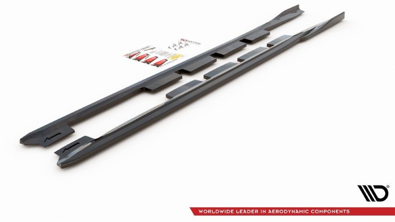 Zijskirts Diffusers Ford Mondeo Mk5 Facelift Glanzend Zwart