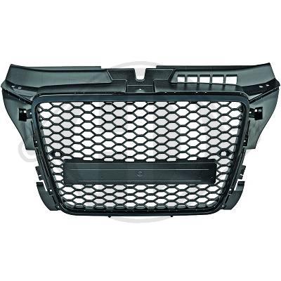 Grill Audi A3 8P 08-12 RS Honingraad zwart PDC