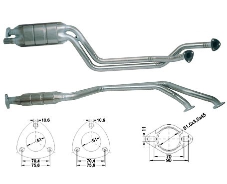 BMW 520i 24V 1991 cc 1991 cc 110 Kw / 150 cv M50 E34 Magnaflow C