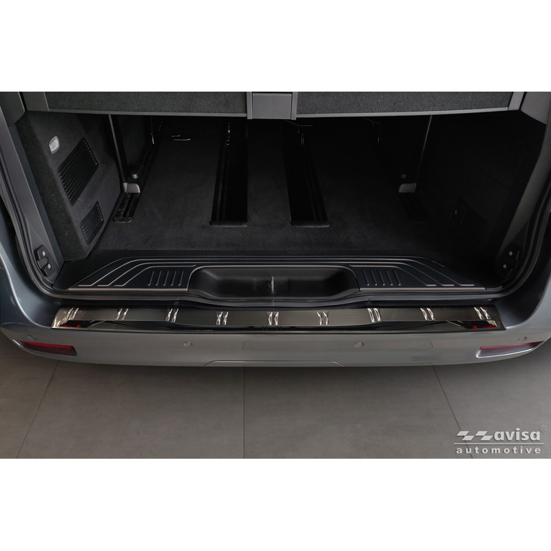 Avisa Black Stainless Steel Rear bumper protector  Mercedes Vito III & V-Class (W447) 2014- 'Shadow Premium'