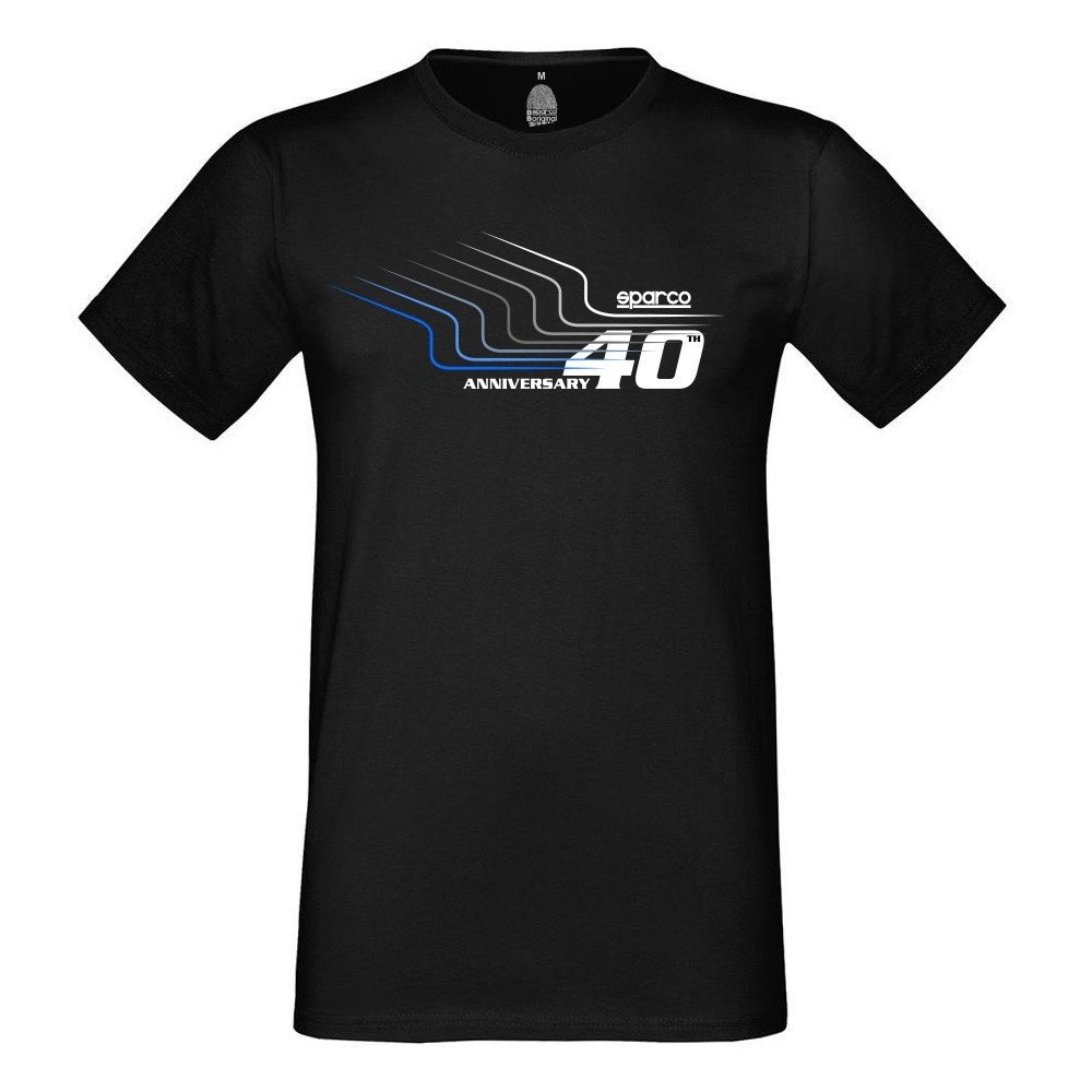 Sparco T-Shirt '40TH' Zwart
