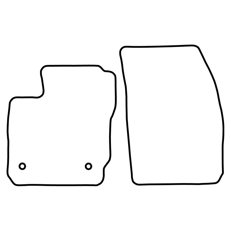 Set velour car mats  Ford Transit Courier 2014-2019 (Front only)