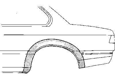 spatbordrand, links BMW 3 serie E21, 1975-1983