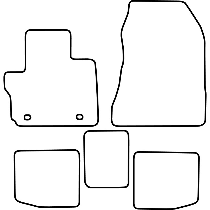 Set velour car mats  Toyota iQ 2009-