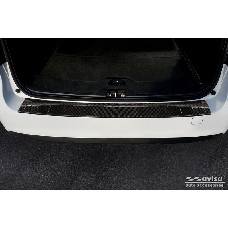 Echt 3D Carbon Achterbumperprotector  Volvo V70 III Facelift 2013-2016 'Ribs'