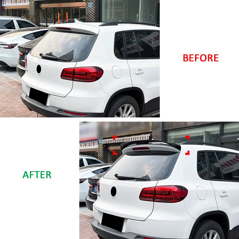 Roof spoiler  Volkswagen Tiguan I (5N) 2007-2016 (ABS Glossy Black)