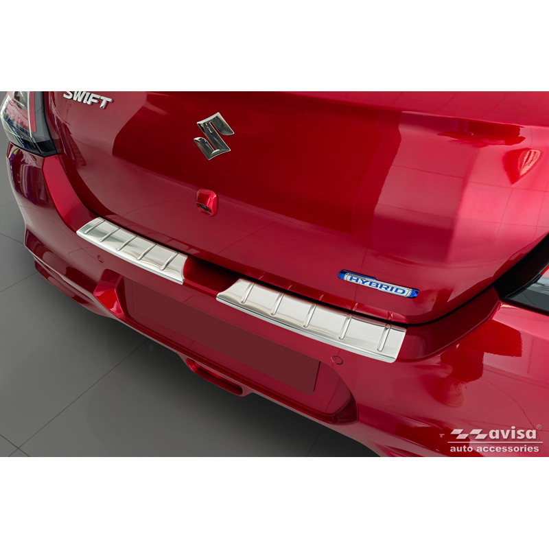Stainless Steel Rear bumper protector  Suzuki Swift VI 2024- 'Ribs'