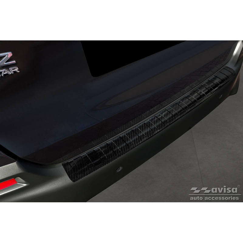 Real 3D Carbon Rear bumper protector  Honda Jazz Crosstar Hybrid 2020- 'Ribs'