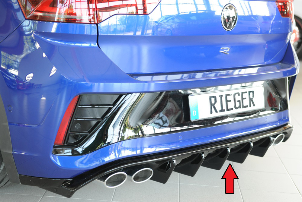 Diffusor VW T-Roc A1 R/R-line 2022- Rieger Glossy black