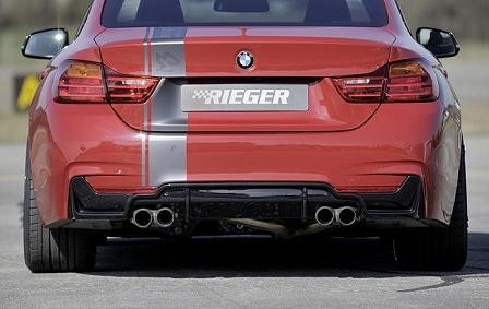 Achterbumper aanzet BMW 4 serie F32/F33/F36 M pakket glans zwart