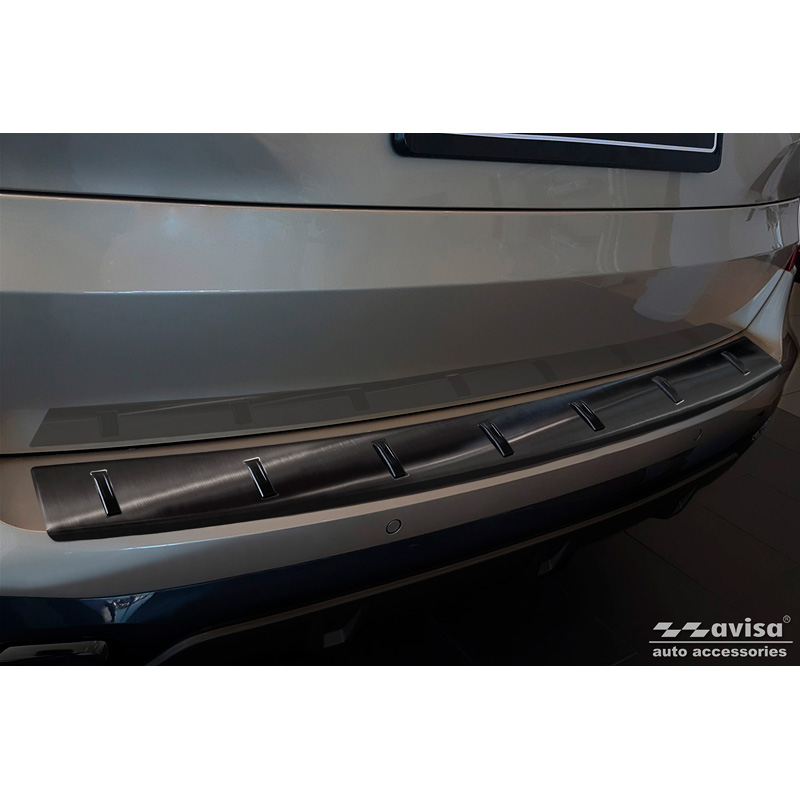 Black Stainless Steel Rear bumper protector  BMW X5 (G05) M-Sport 2018- 'STRONG EDITION'