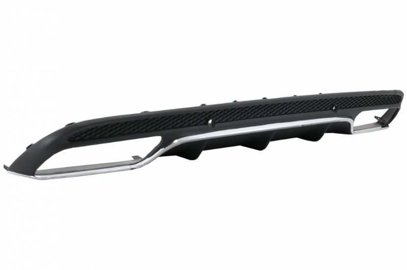 Achterbumper Diffusor Mercedes W205 C-Klasse C63 Design Zwarte Tips AMG Sport Line