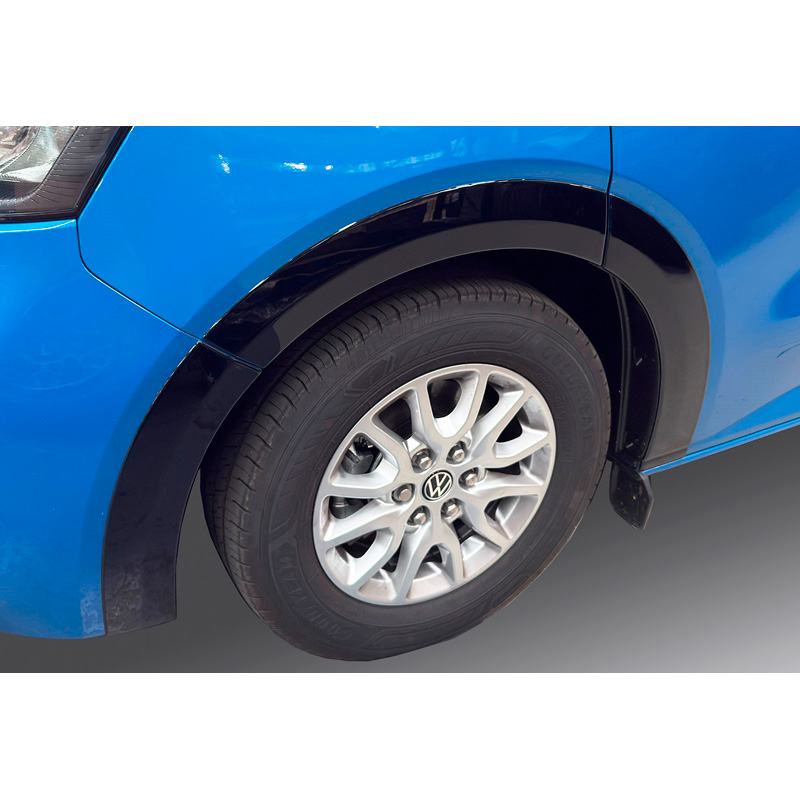 RGM Set spatbordverbreders  Volkswagen Transporter T7 2024- Lange wielbasis - dubbele schuifdeuren - Glanzend Zwart