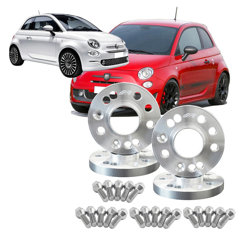 Simoni Racing Aluminium-Spurverbreiterungssatz - 2x12mm(VA) - 2x12mm(HA) (Mittenzentrierung 58,1mm) mit Radschrauben - passend für Abarth, Fiat Diverse