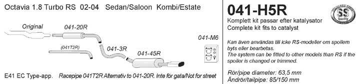 Simons Uitlaatsysteem af kat. Skoda Octavia 2002-2004