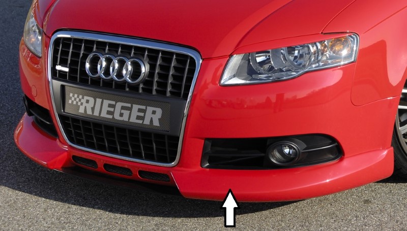 Voorspoiler zonder 3 extra air-intakes Audi A4 8E B7 11.04 Rieger