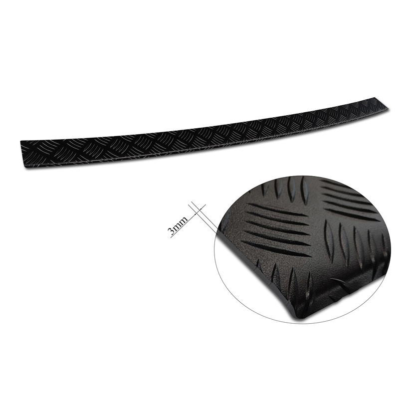 Matt Black Aluminum Rear bumper protector  Volkswagen Tiguan II incl. Allspace & R-Line 2016-2020 & FL 2020-2024 'Riffled Plate'