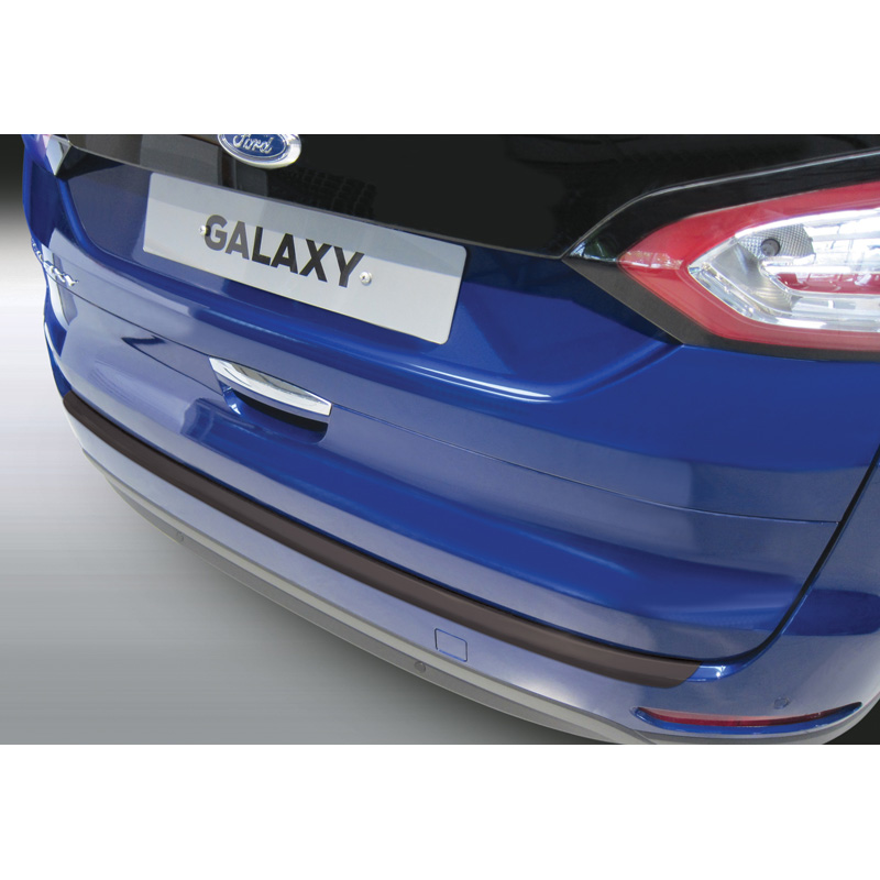 ABS Rear bumper protector  Ford Galaxy 9/2015- Black 'Ribbed'