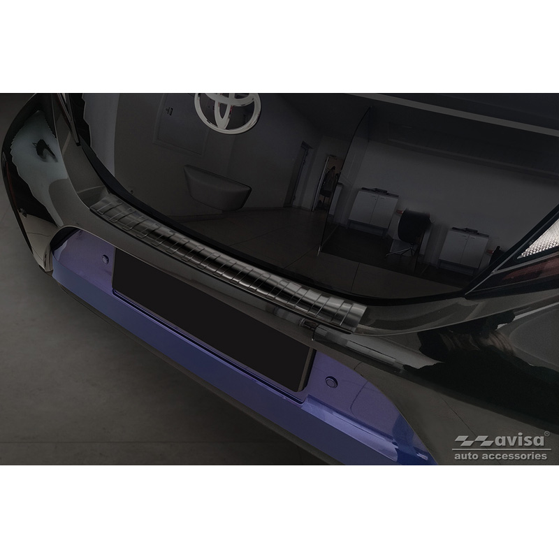Stainless Steel Rear bumper protector  Toyota Aygo X 2022- 'Ribs'