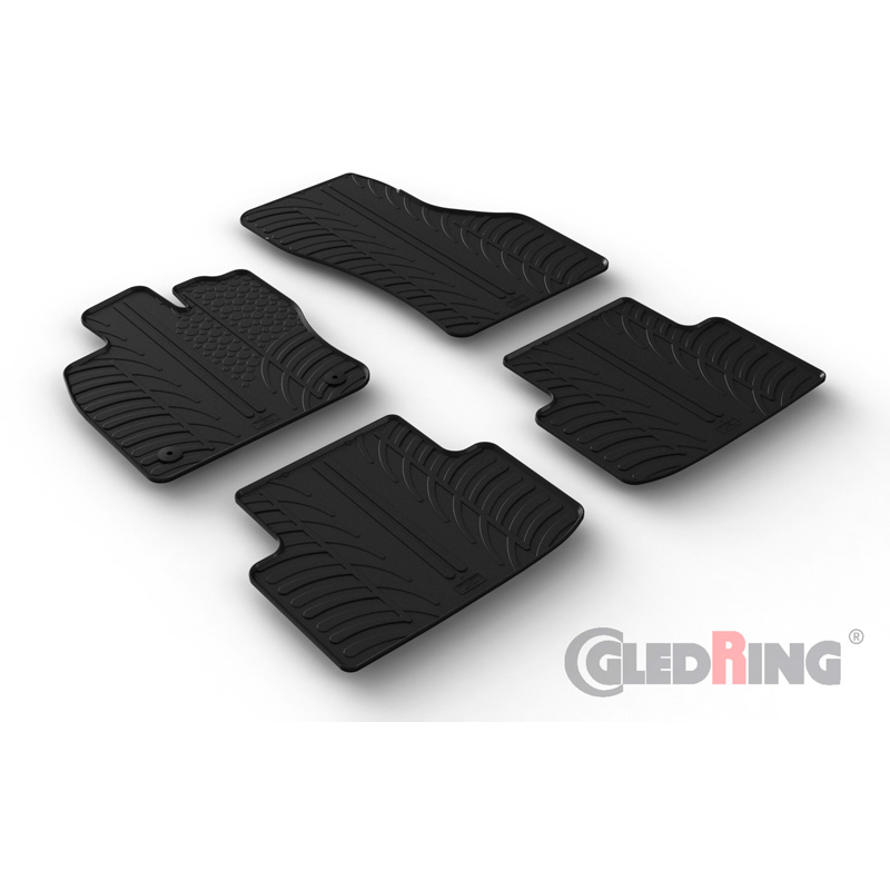Rubber car mats set  Cupra Formentor 2020- (T profile 4-pieces + mounting clips)