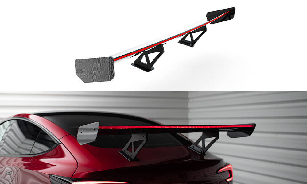 Carbon Spoiler + LED Tesla Model 3