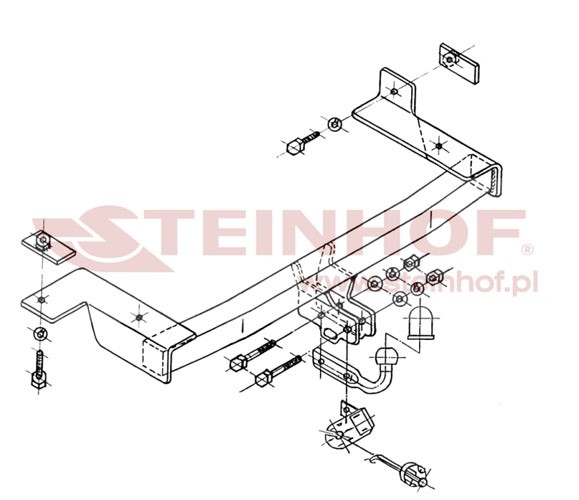 Trekhaak VW Caddy 11/1995-12/2003