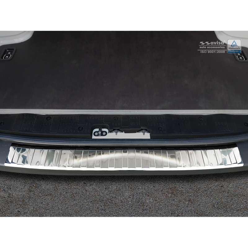 Chrome Stainless Steel Rear bumper protector  Volkswagen Crafter & MAN TGE 2017- 'Ribs'