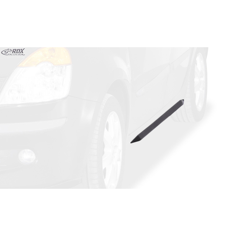 Side skirts 'Slim'  Renault Modus 2004- (ABS glossy black)