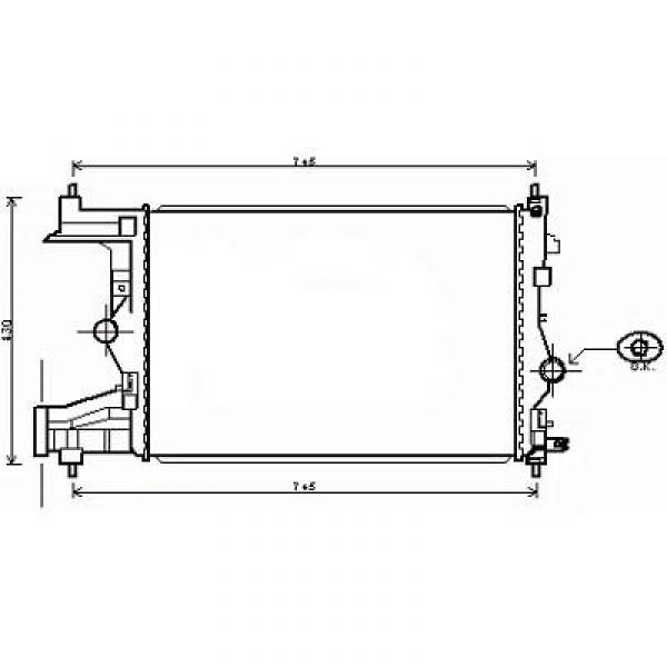 Radiator OPEL ASTRA J 09->> 580x395x28