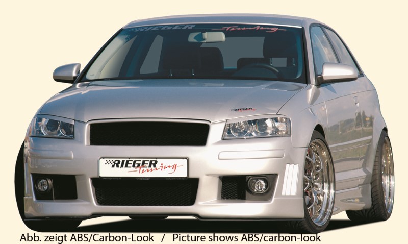 Spoilerzwaard voor Frontbumper Audi A3 8P R-frame Rieger