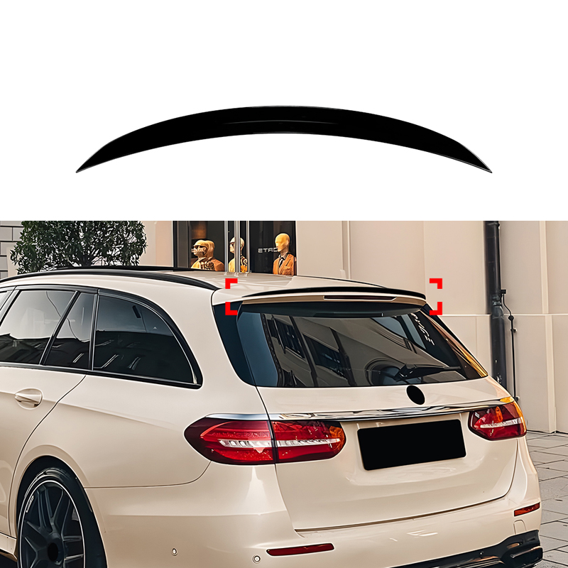 Dakspoiler (Spoiler Cap)  Mercedes E-Klasse W213 Kombi 2016-2023 (ABS Glanzend zwart)